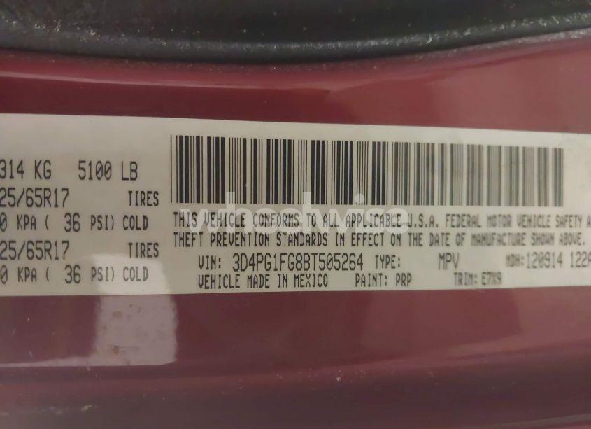 Photo 9 of 2011 Dodge Journey MAINSTREET (VIN 3D4PG1FG8BT505264)