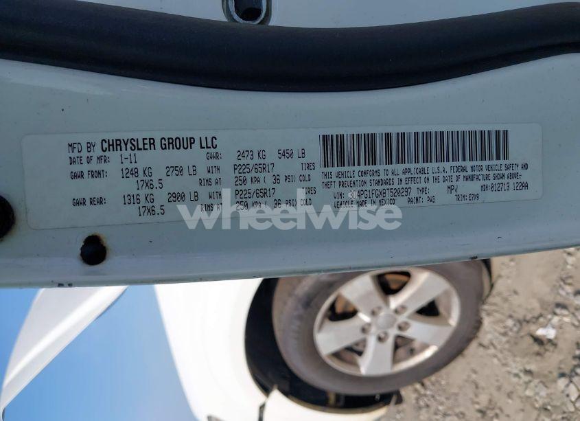 Photo 9 of 2011 Dodge Journey MAINSTREET (VIN 3D4PG1FGXBT520297)