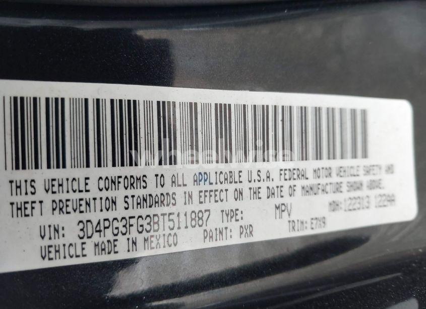 Photo 9 of 2011 Dodge Journey CREW (VIN 3D4PG3FG3BT511887)