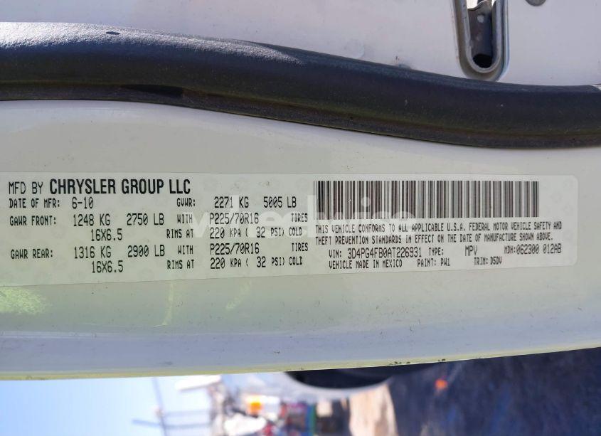 Photo 9 of 2010 Dodge Journey SE (VIN 3D4PG4FB0AT226931)