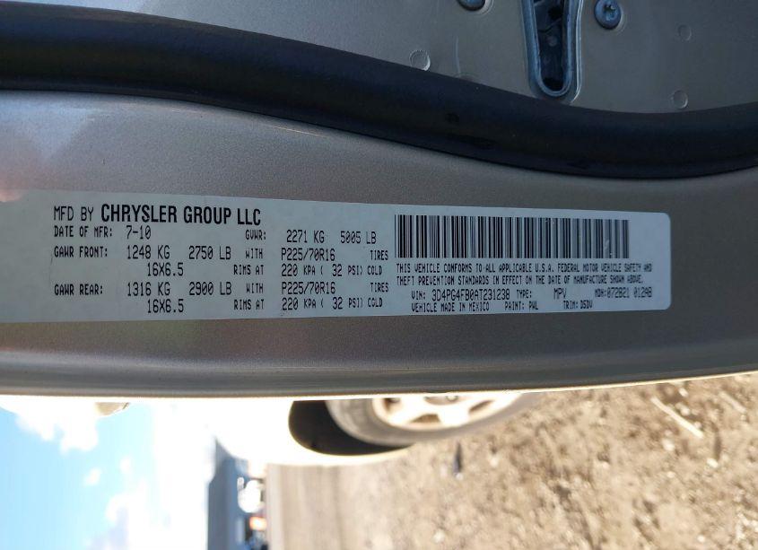 Photo 9 of 2010 Dodge Journey SE (VIN 3D4PG4FB0AT231238)