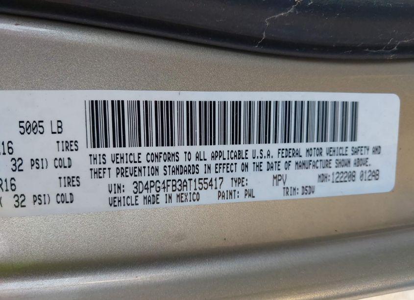 Photo 9 of 2010 Dodge Journey SE (VIN 3D4PG4FB3AT155417)