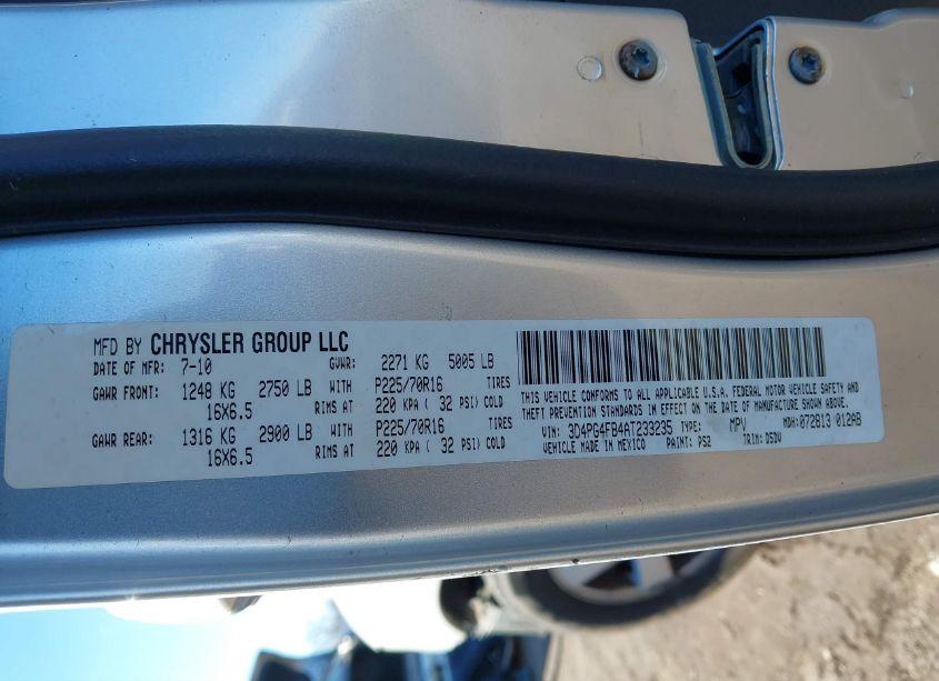 Photo 9 of 2010 Dodge Journey SE (VIN 3D4PG4FB4AT233235)