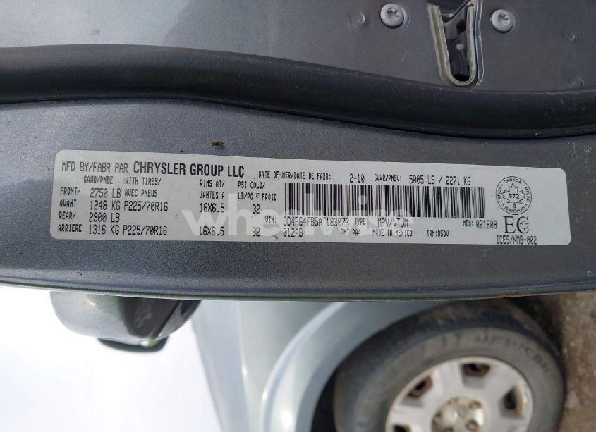 Photo 9 of 2010 Dodge Journey SE (VIN 3D4PG4FB5AT183073)