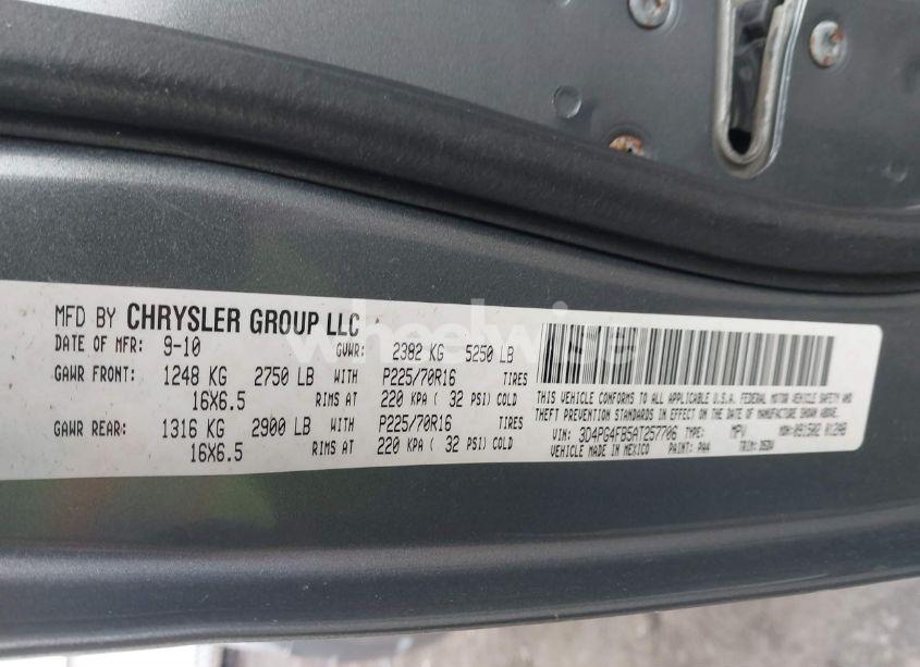 Photo 9 of 2010 Dodge Journey SE (VIN 3D4PG4FB5AT257706)