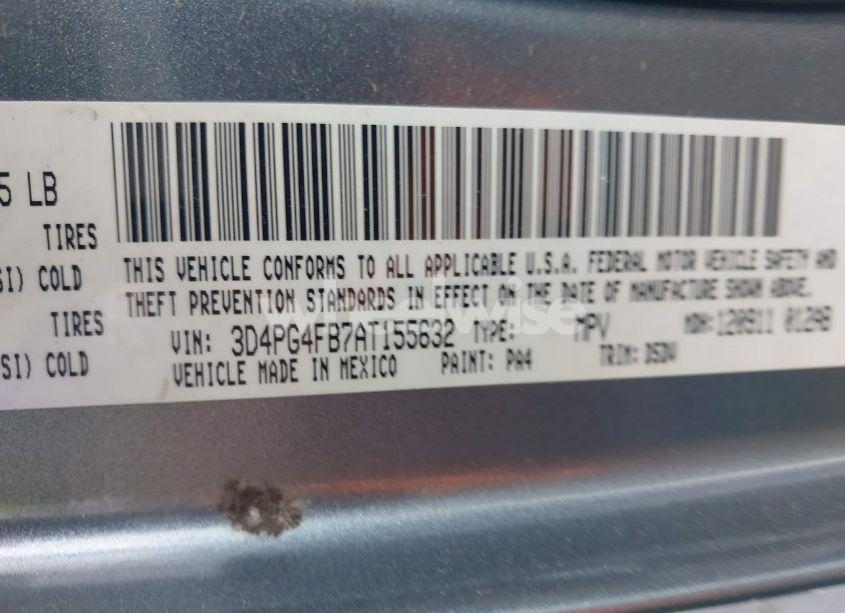 Photo 9 of 2010 Dodge Journey SE (VIN 3D4PG4FB7AT155632)