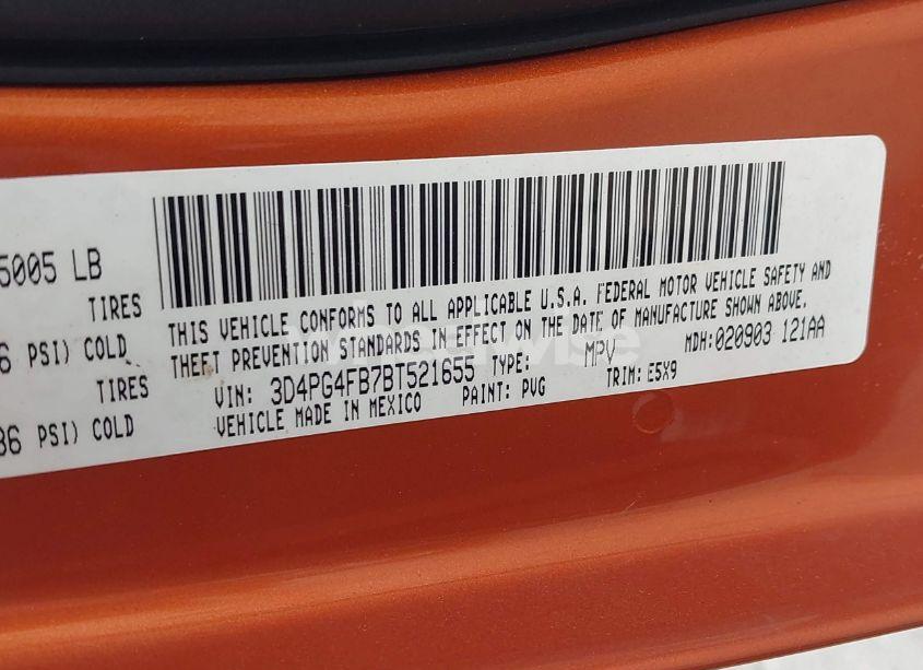 Photo 9 of 2011 Dodge Journey EXPRESS (VIN 3D4PG4FB7BT521655)