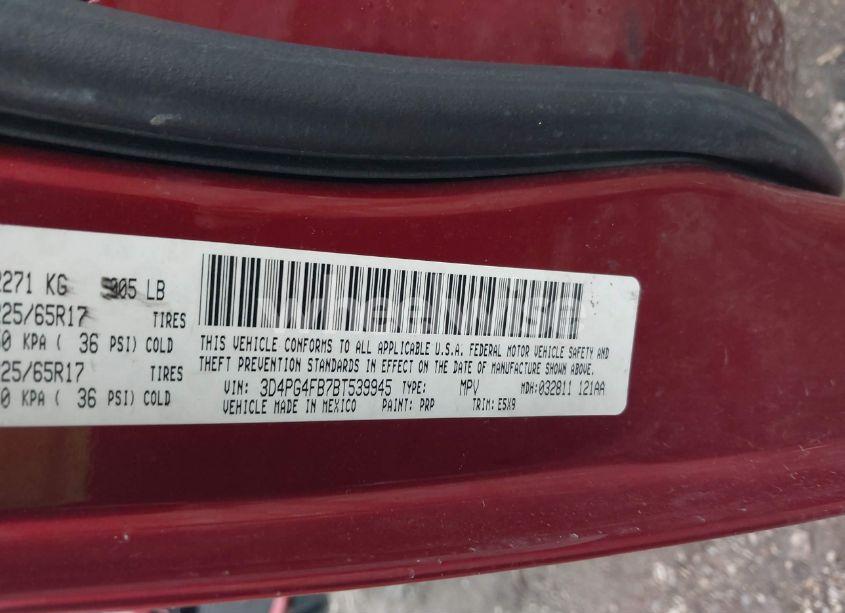 Photo 9 of 2011 Dodge Journey EXPRESS (VIN 3D4PG4FB7BT539945)