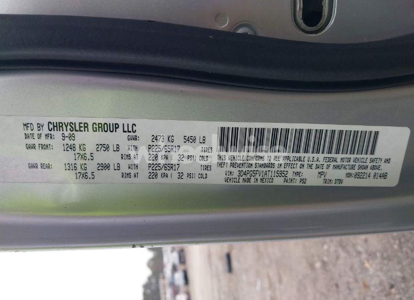 Photo 9 of 2010 Dodge Journey SXT (VIN 3D4PG5FV1AT115952)