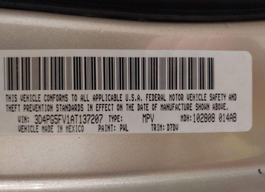 Photo 9 of 2010 Dodge Journey SXT (VIN 3D4PG5FV1AT137207)