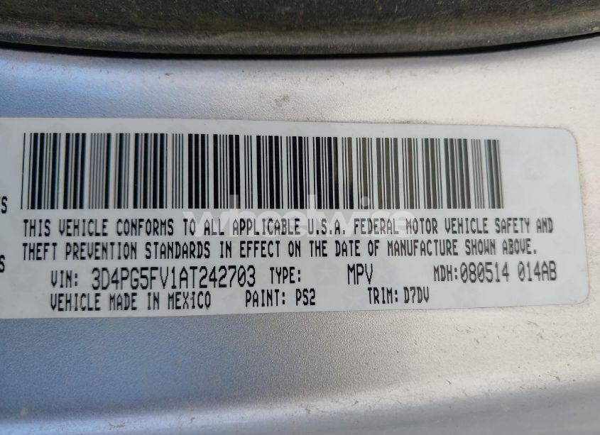 Photo 9 of 2010 Dodge Journey SXT (VIN 3D4PG5FV1AT242703)