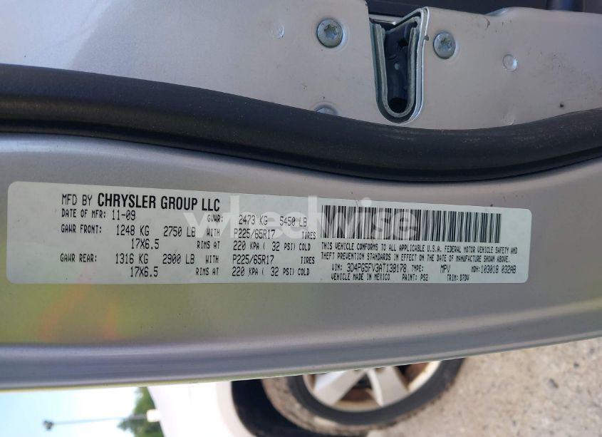 Photo 9 of 2010 Dodge Journey SXT (VIN 3D4PG5FV3AT138178)