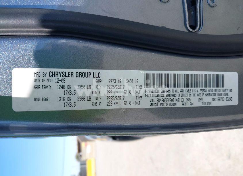 Photo 9 of 2010 Dodge Journey SXT (VIN 3D4PG5FV3AT148113)