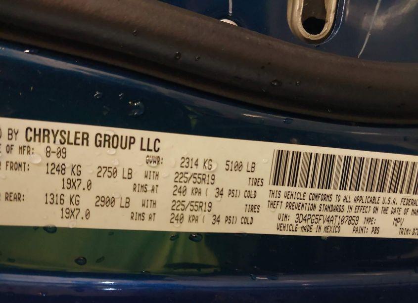 Photo 9 of 2010 Dodge Journey SXT (VIN 3D4PG5FV4AT107859)