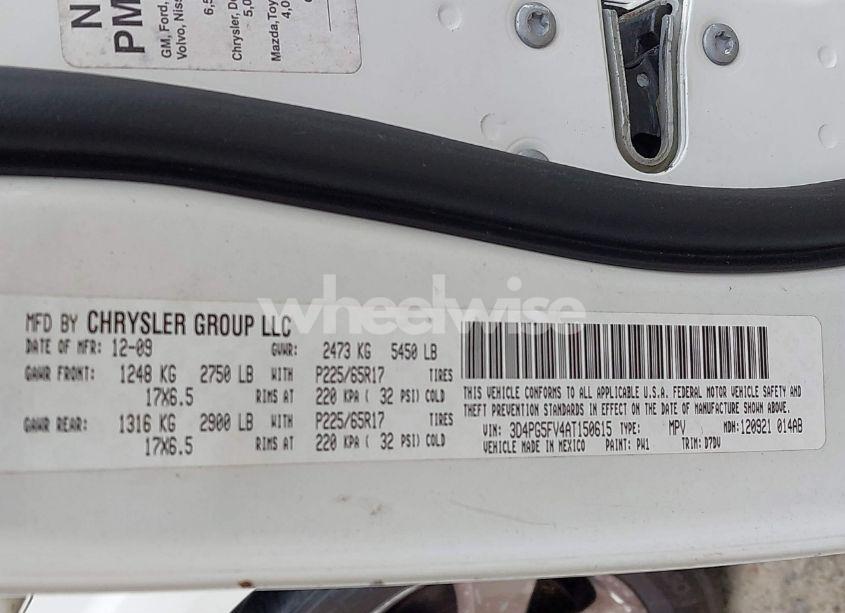 Photo 9 of 2010 Dodge Journey SXT (VIN 3D4PG5FV4AT150615)