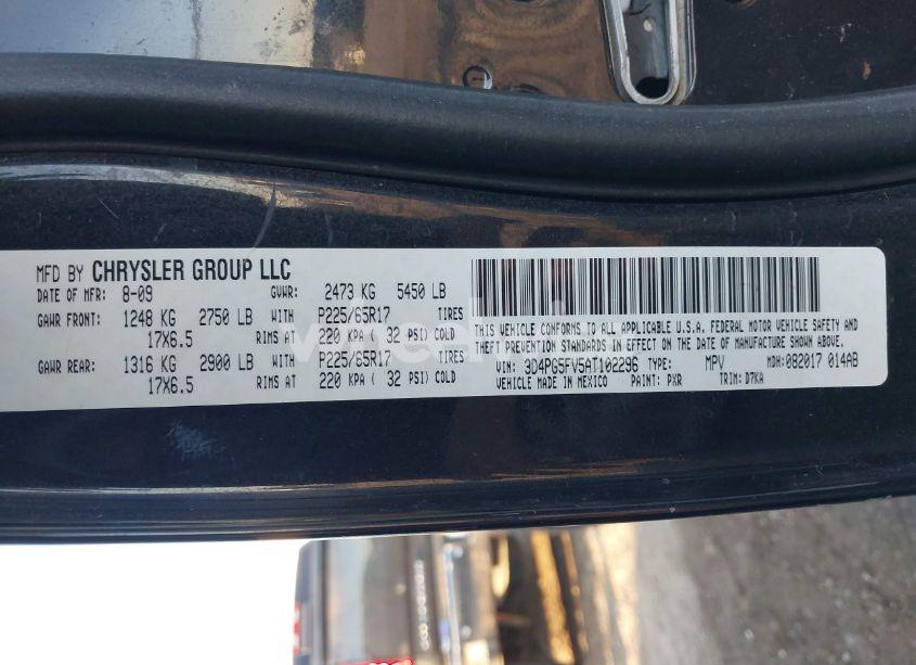 Photo 9 of 2010 Dodge Journey SXT (VIN 3D4PG5FV5AT102296)