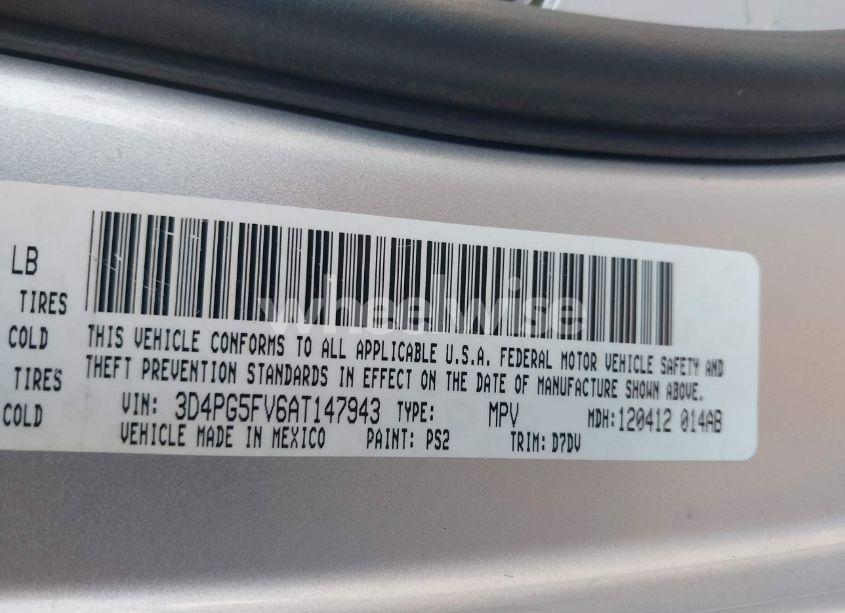 Photo 9 of 2010 Dodge Journey SXT (VIN 3D4PG5FV6AT147943)