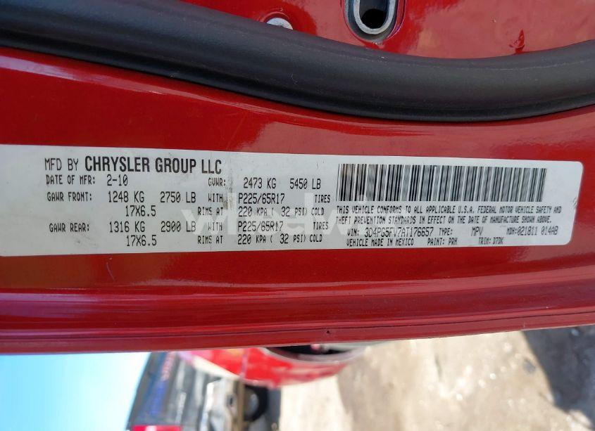 Photo 9 of 2010 Dodge Journey SXT (VIN 3D4PG5FV7AT176657)