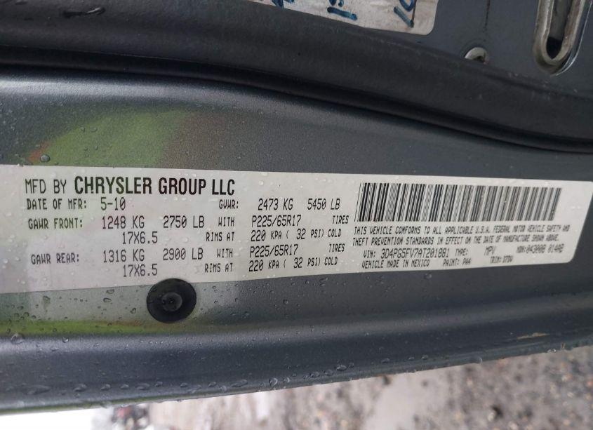 Photo 9 of 2010 Dodge Journey SXT (VIN 3D4PG5FV7AT201881)