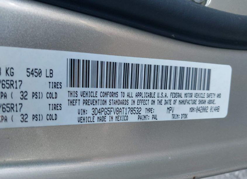 Photo 9 of 2010 Dodge Journey SXT (VIN 3D4PG5FV8AT178532)