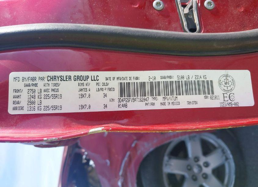 Photo 9 of 2010 Dodge Journey SXT (VIN 3D4PG5FV9AT162047)