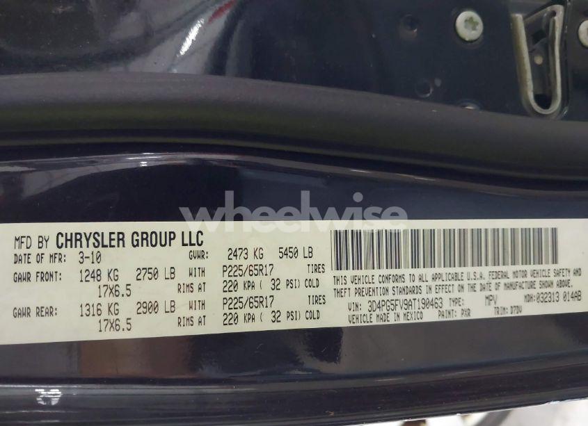 Photo 9 of 2010 Dodge Journey SXT (VIN 3D4PG5FV9AT190463)