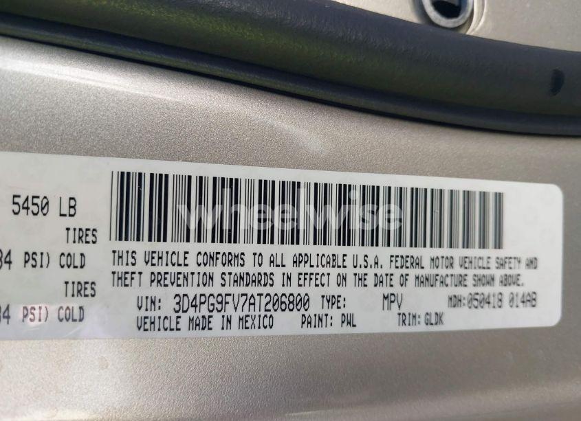 Photo 9 of 2010 Dodge Journey R/T (VIN 3D4PG9FV7AT206800)