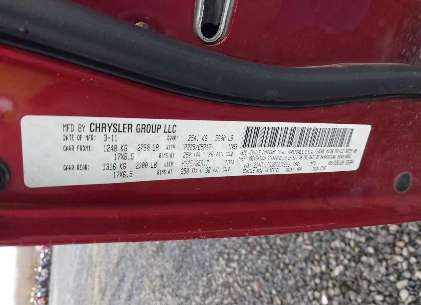 Photo 9 of 2011 Dodge Journey MAINSTREET (VIN 3D4PH1FG9BT524693)