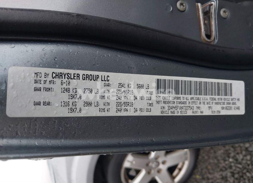 Photo 9 of 2010 Dodge Journey SXT (VIN 3D4PH5FV0AT227543)