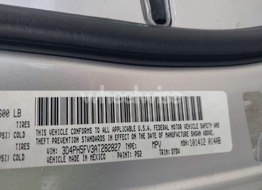 Photo 9 of 2010 Dodge Journey SXT (VIN 3D4PH5FV3AT282827)