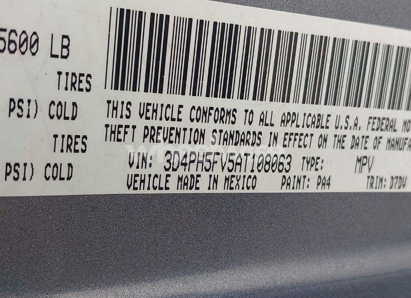 Photo 9 of 2010 Dodge Journey SXT (VIN 3D4PH5FV5AT108063)
