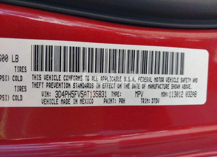 Photo 9 of 2010 Dodge Journey SXT (VIN 3D4PH5FV5AT135831)