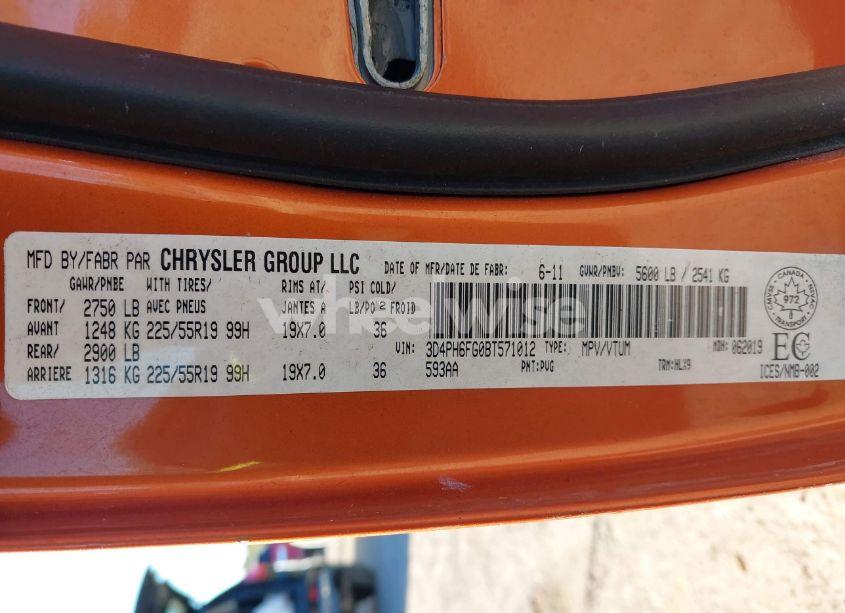 Photo 9 of 2011 Dodge Journey R/T (VIN 3D4PH6FG0BT571012)