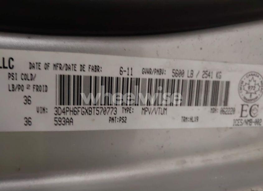 Photo 9 of 2011 Dodge Journey R/T (VIN 3D4PH6FGXBT570773)