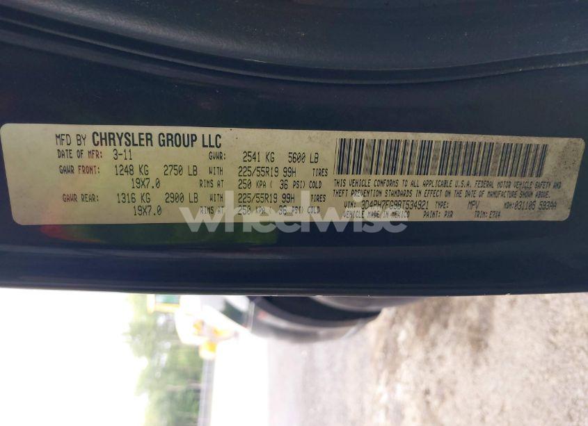 Photo 9 of 2011 Dodge Journey R/T (VIN 3D4PH7FG9BT534921)