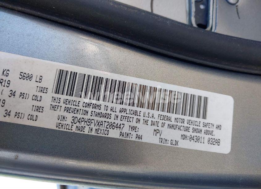 Photo 9 of 2010 Dodge Journey R/T (VIN 3D4PH9FVXAT206447)