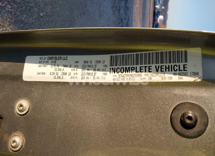 Photo 8 of 2008 Dodge Ram 5500 HD CHASSIS ST/SLT/LARAMIE (VIN 3D6WD78A28G232895)