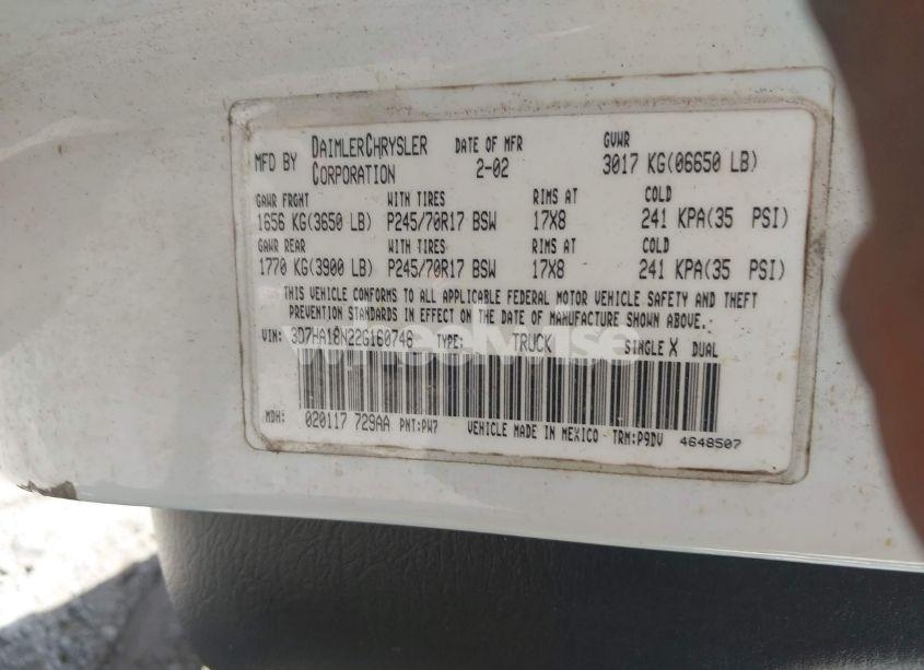 Photo 9 of 2002 Dodge Ram 1500 ST (VIN 3D7HA18N22G160746)