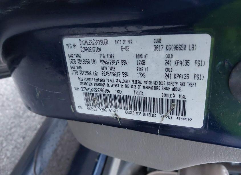 Photo 9 of 2002 Dodge Ram 1500 ST (VIN 3D7HA18N22G205104)