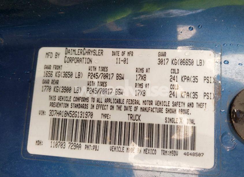 Photo 9 of 2002 Dodge Ram 1500 ST (VIN 3D7HA18N52G131970)