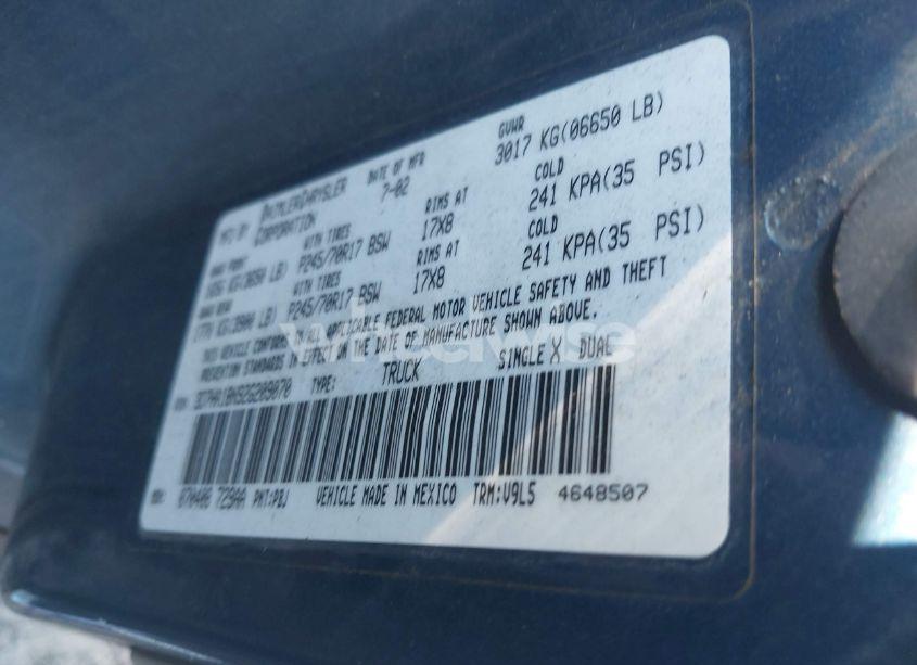 Photo 9 of 2002 Dodge Ram 1500 ST (VIN 3D7HA18N92G209070)