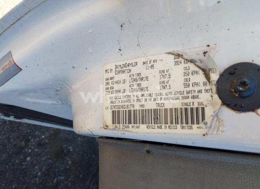 Photo 9 of 2006 Dodge Ram 2500 ST/SLT (VIN 3D7KR26DX6G181770)