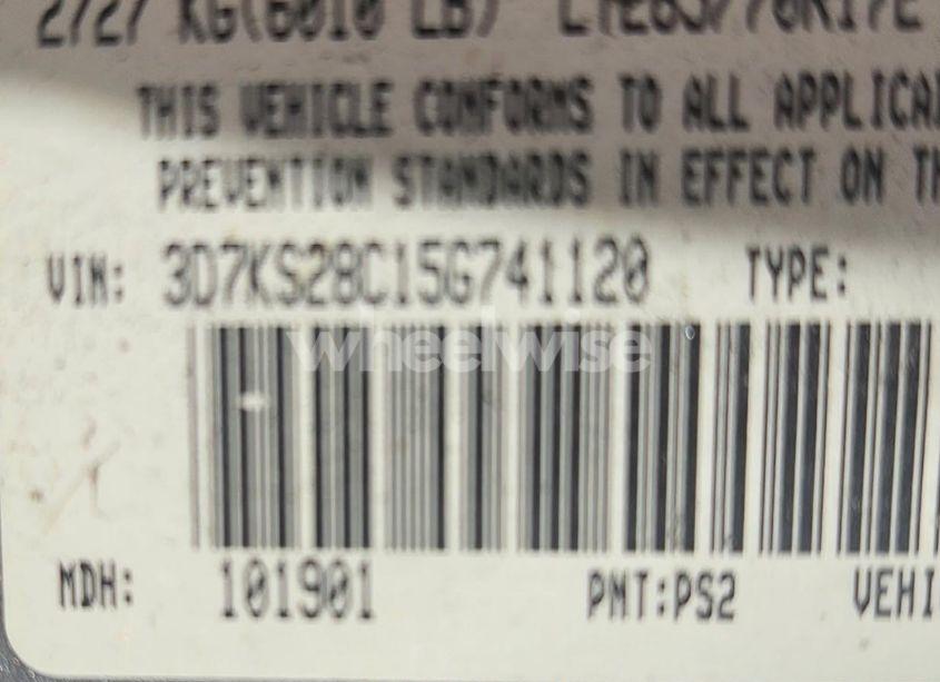 Photo 8 of 2005 Dodge Ram 2500 SLT/LARAMIE (VIN 3D7KS28C15G741120)