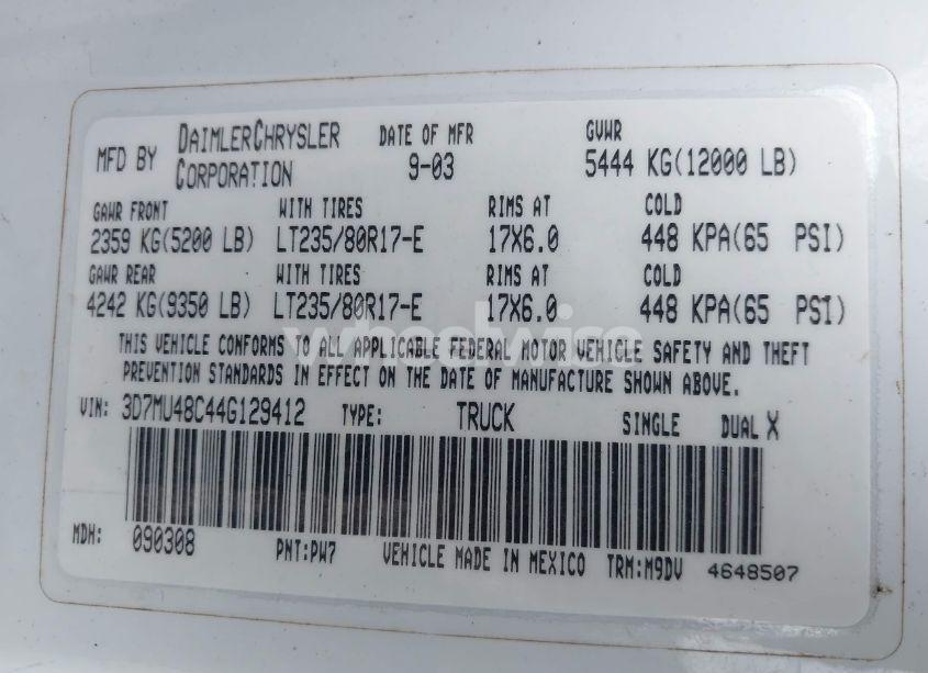 Photo 8 of 2007 Dodge Ram 3500 SLT/SPORT (VIN 3D7ML48CX7G734980)