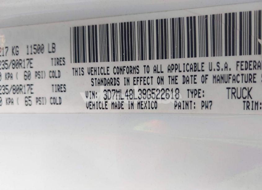 Photo 8 of 2009 Dodge Ram 3500 SLT (VIN 3D7ML48L39G522618)