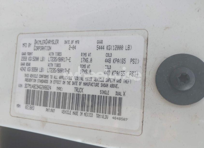 Photo 8 of 2004 Dodge Ram 3500 SLT/LARAMIE (VIN 3D7MU48C94G208624)