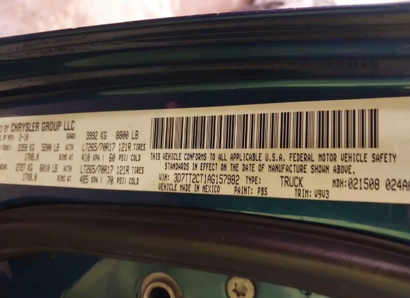 Photo 9 of 2010 Dodge Ram 2500 SLT (VIN 3D7TT2CT1AG157982)