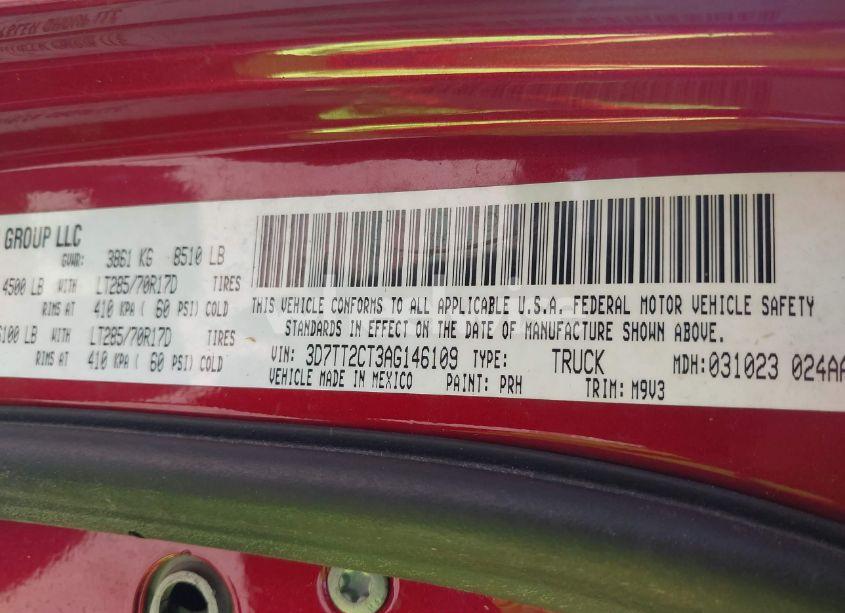 Photo 9 of 2010 Dodge Ram 2500 SLT (VIN 3D7TT2CT3AG146109)