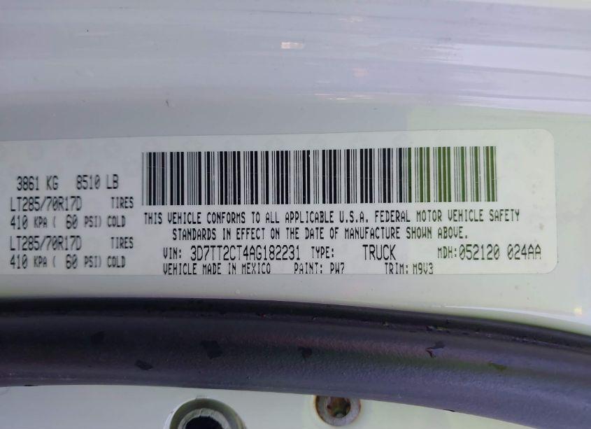 Photo 9 of 2010 Dodge Ram 2500 SLT (VIN 3D7TT2CT4AG182231)