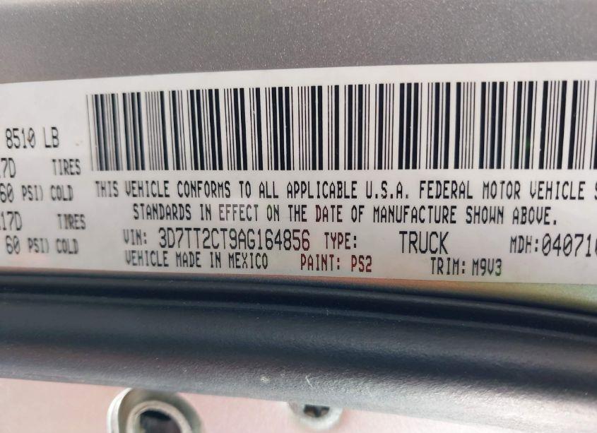 Photo 9 of 2010 Dodge Ram 2500 SLT (VIN 3D7TT2CT9AG164856)